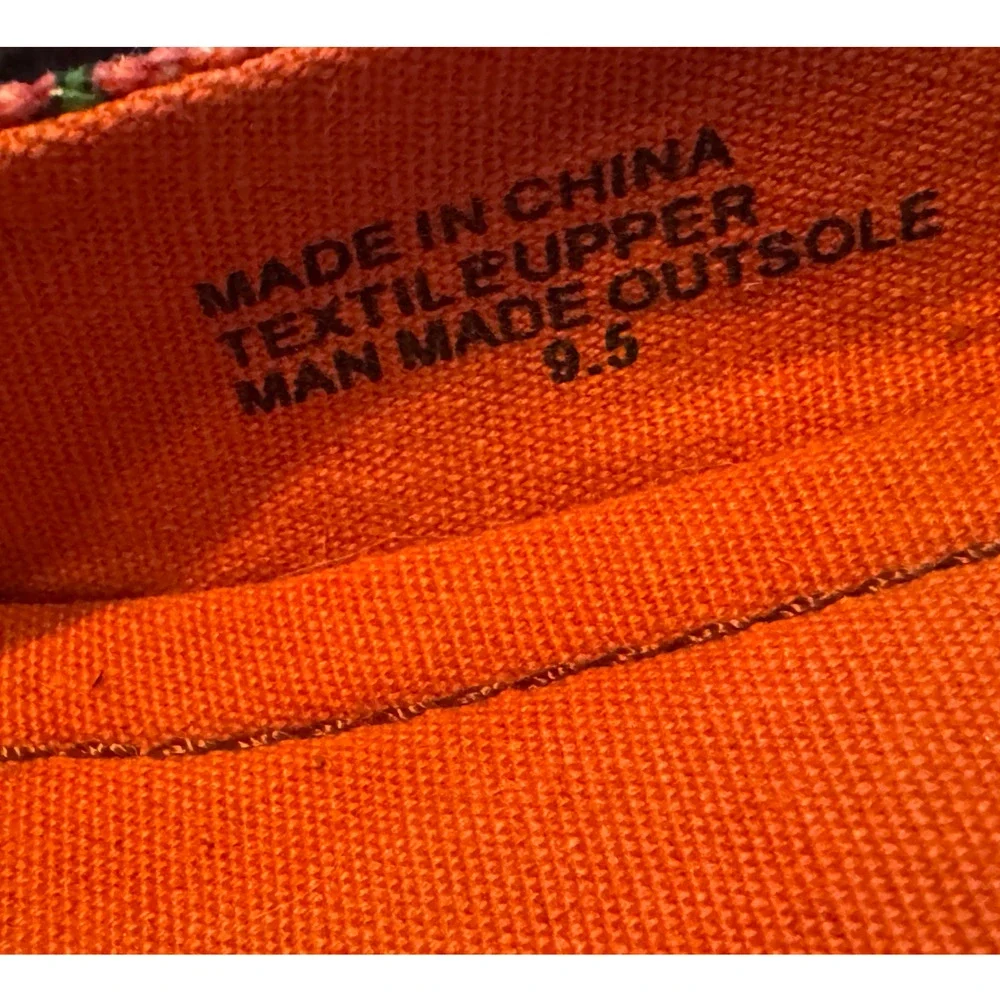 Sakroot wedge shoe floral textile 9.5 open toe ankle strap unique - Picture 7 of 9